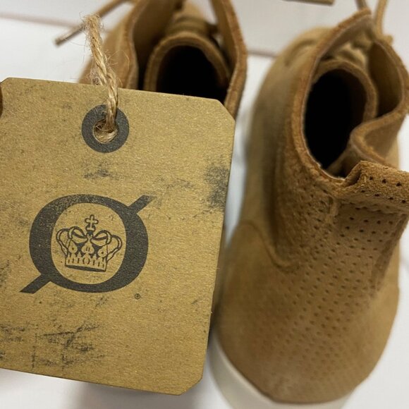 Born Tan Perforated Suede Lace-Up Ankle Boots W/ Size 7.5M Durable Rubber Soul - Picture 7 of 10